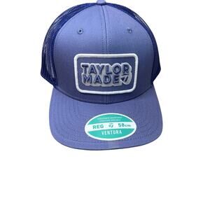 New Taylor Made Ventura Retro Trucker Hat light blue trucker Cap adjustable NEW
